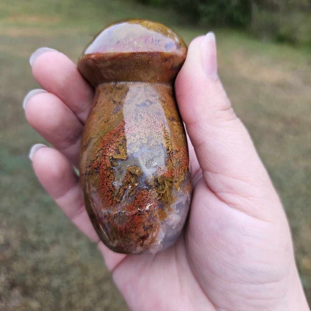 ocean jasper mushroom 3.2 in - Picture 2 of 3